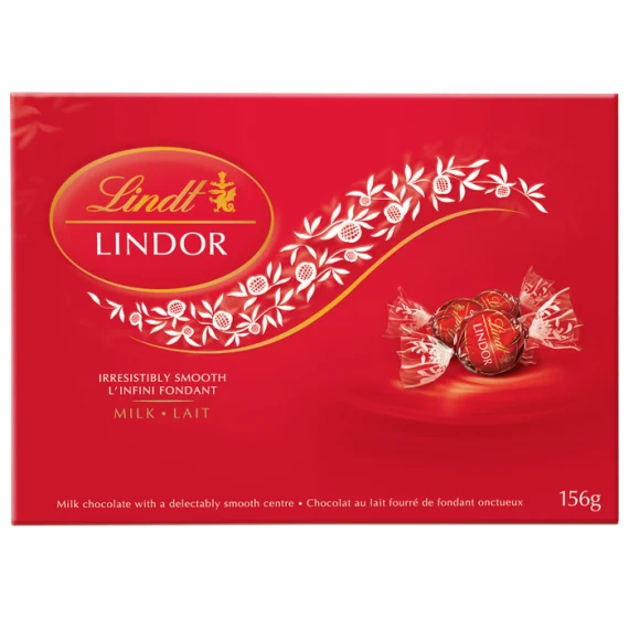 Lindt Lindor Milk Chocolate Truffles Box, 156g